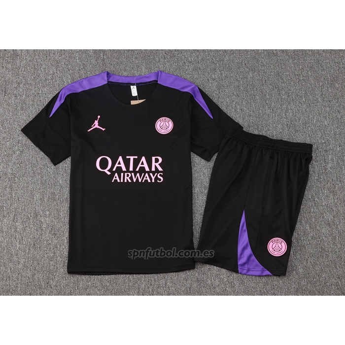 Chandal del Paris Saint-Germain Jordan Manga Corta 2024-2025 Negro - Pantalon Corto